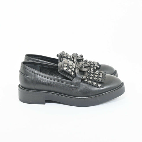 Mocassino Donna con borchie Nero EMANUELLE VEE- Francavilla Moda